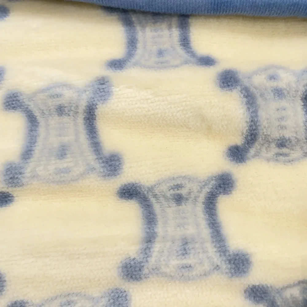 New CELINE Paris Macadam Triomphe Pattern Cotton Blanket Throw W/Box
